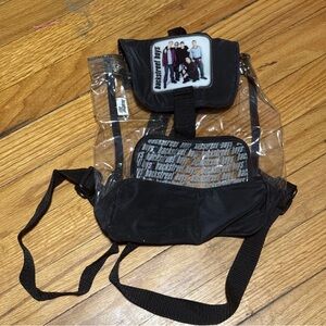 Rare Vintage Y2K 2000's Backstreet Boys Cleat And Black Mini Backpack Purse